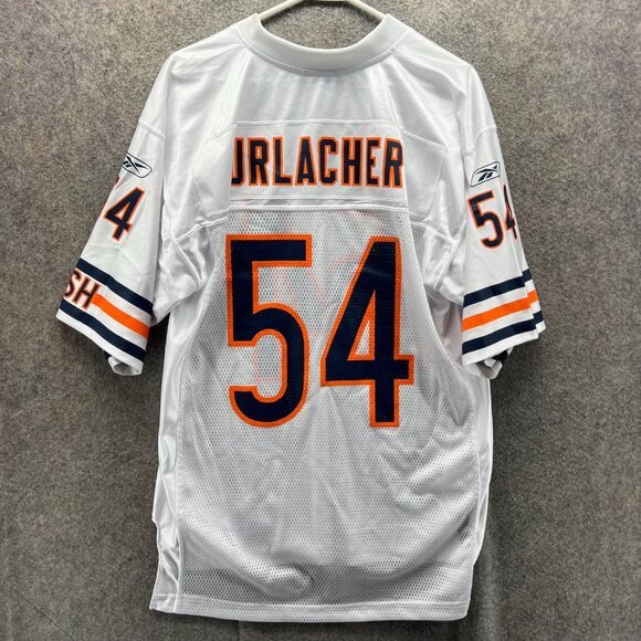 Brian Urlacher Chicago Bears Jersey Men Medium White Orange #54 Vintage Reebok - Picture 2 of 10